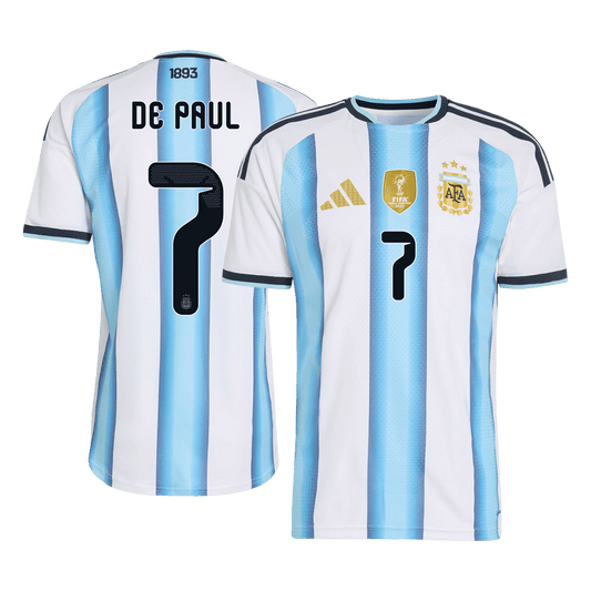 Authentic DE PAUL #7 Argentina Home Football Shirt 2026