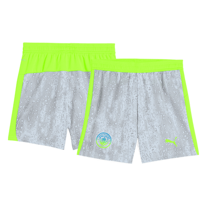 Manchester City Third Away Soccer Jersey Kit(Jersey+Shorts) 25/26 Gray