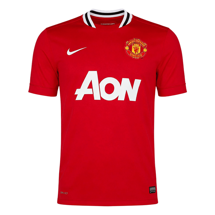 Men Retro Fan Version Manchester United Home Football Jersey 2011/12 Red