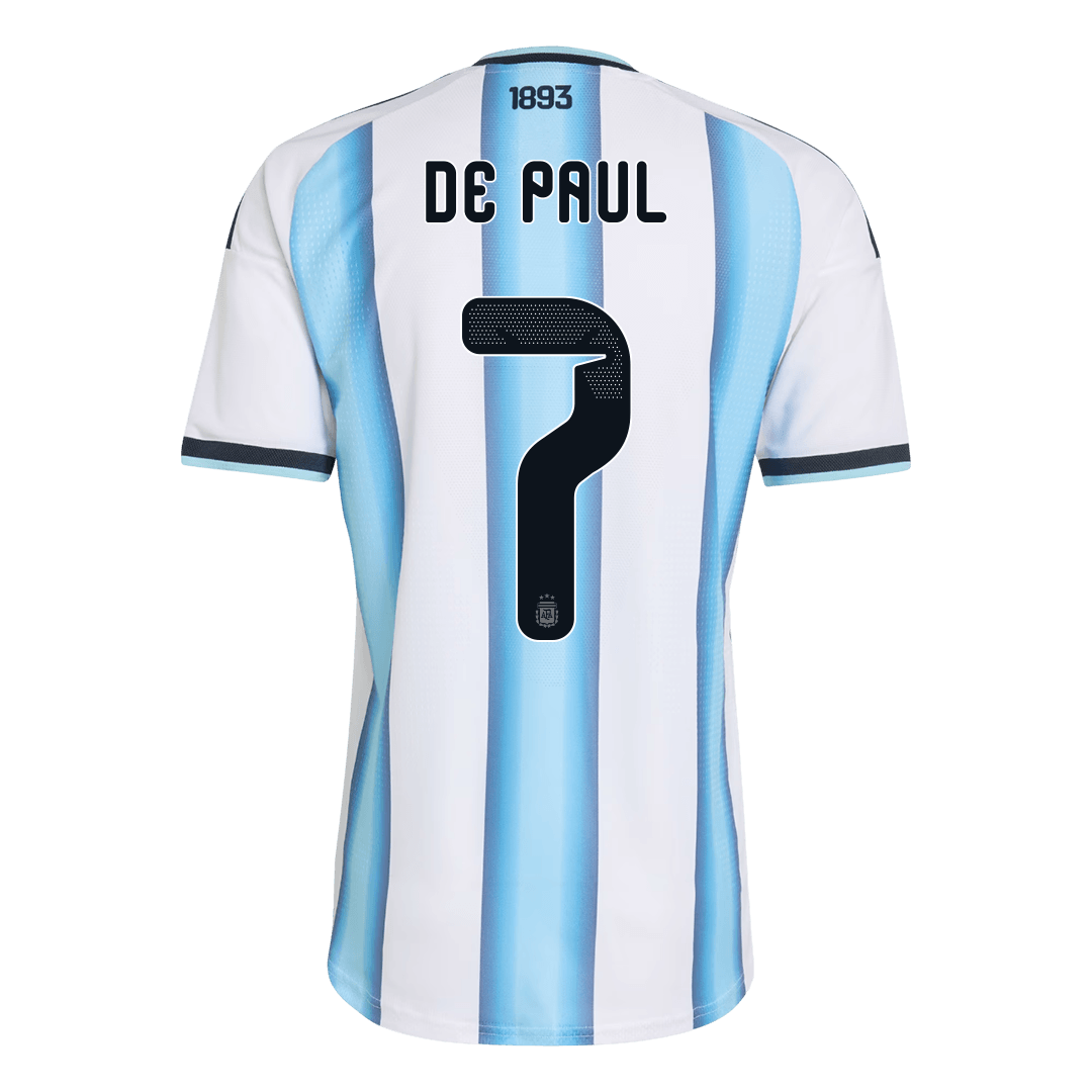 Authentic DE PAUL #7 Argentina Home Football Shirt 2026