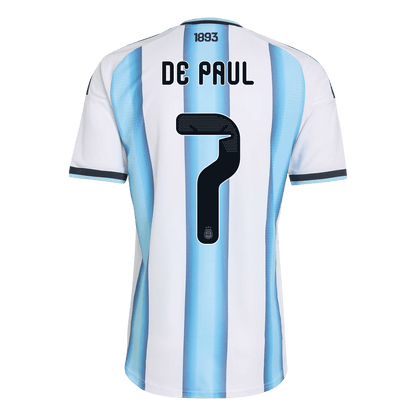 Authentic DE PAUL #7 Argentina Home Football Shirt 2026