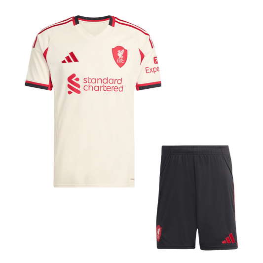 Liverpool Away Soccer Jersey Kit(Jersey+Shorts) 25/26 White
