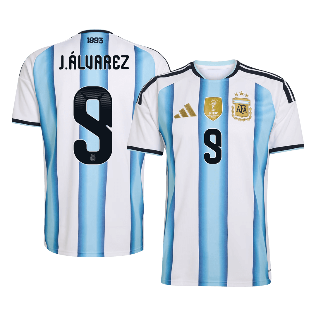 J.ÁLVAREZ #9 Argentina Home Soccer Jersey 2026