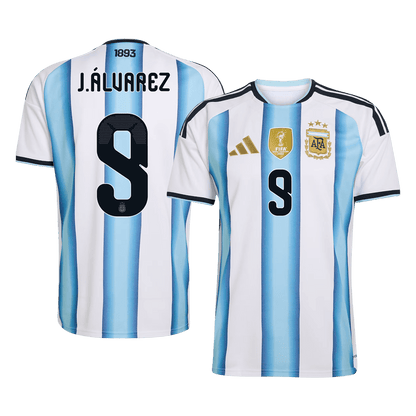 J.ÁLVAREZ #9 Argentina Home Soccer Jersey 2026