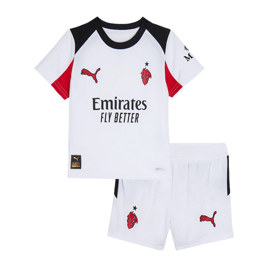Kid's AC Milan Away Soccer Jersey Kit(Jersey+Shorts) 2025/26