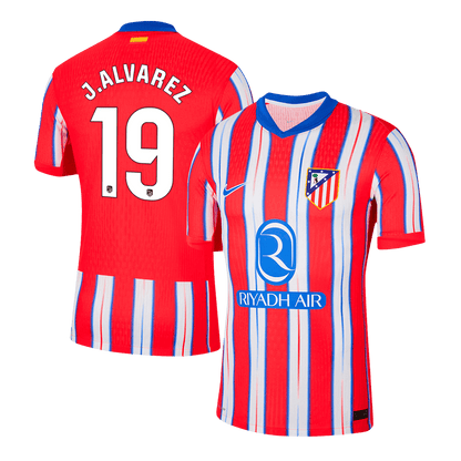 Authentic J.ALVAREZ #19 Atletico Madrid Home Soccer Jersey 2024/25