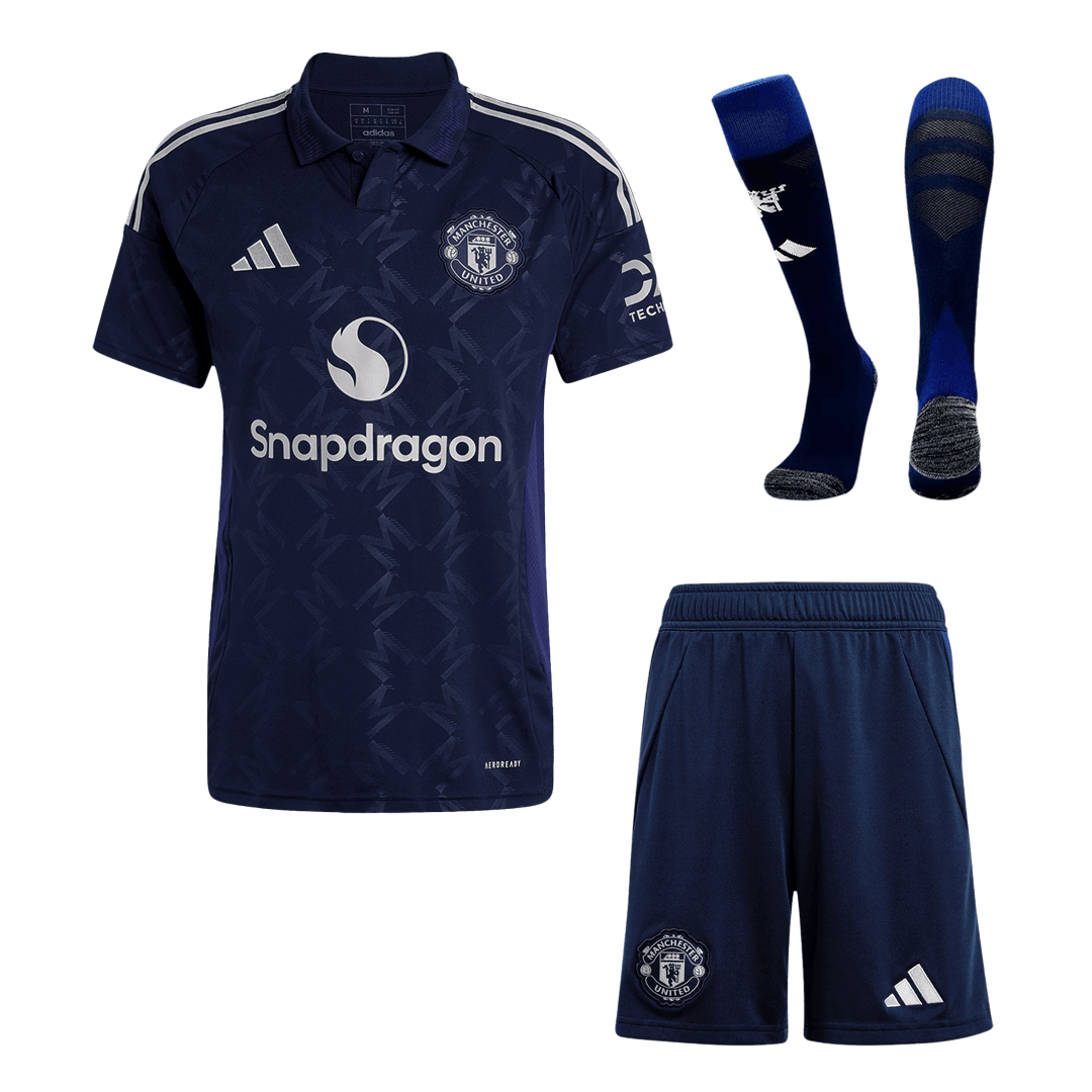 Men's Manchester United Away Football Shirt Kit (Shirt+Shorts+Socks) 2024/25 Football Kit UK