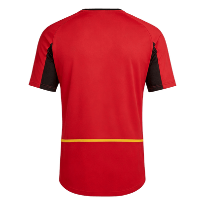 Men Retro Fan Version Belgium Home Soccer Jersey World Cup 2002 Red