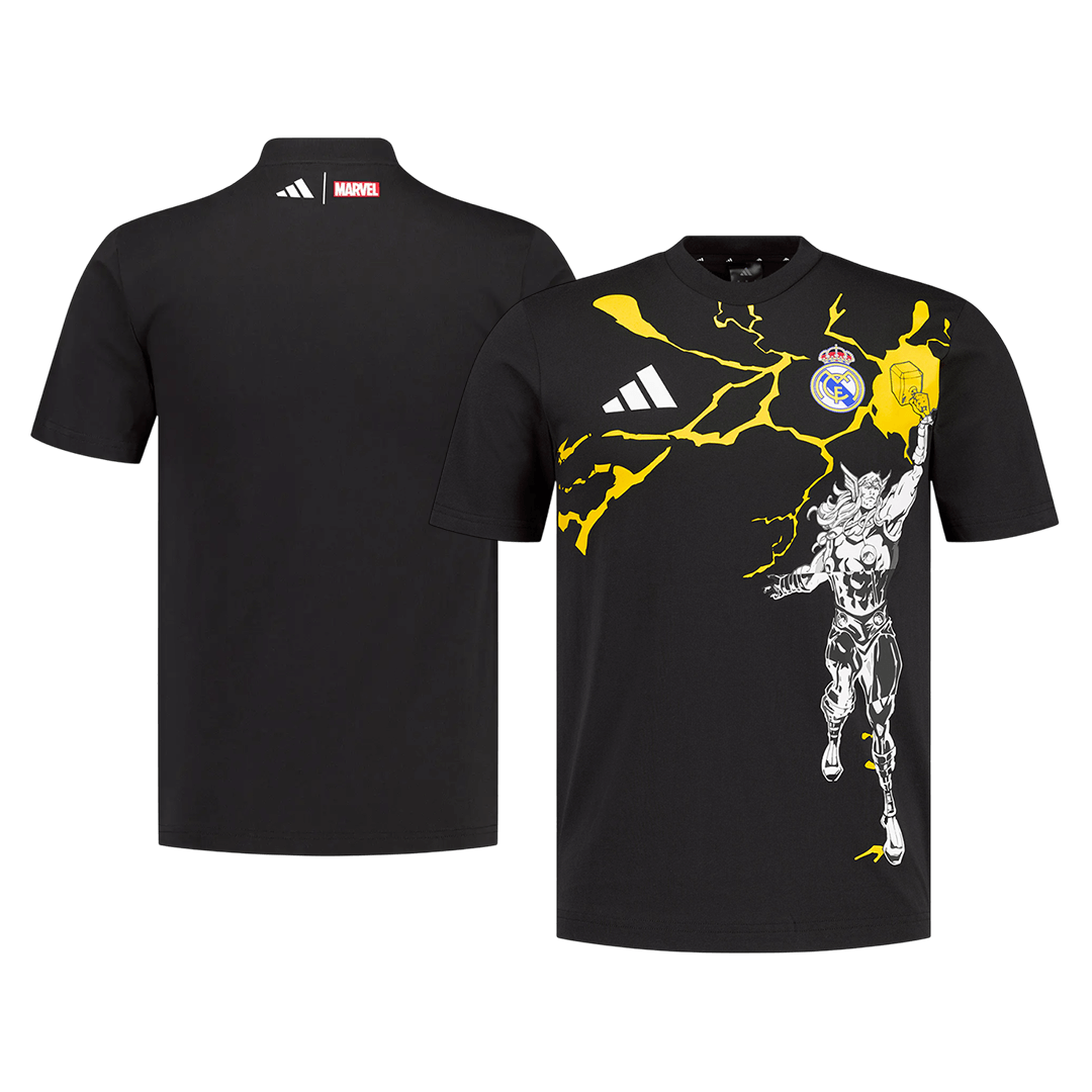 Real Madrid X Marvel Soccer Jersey 25/26 Black
