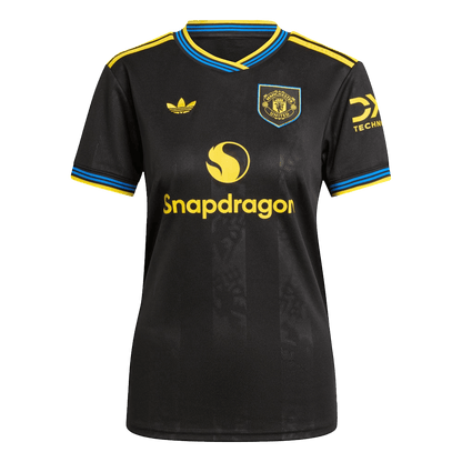 Women's Manchester United Third Away Soccer Jersey 2025/26 Black