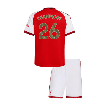 CHAMPIONS #26 Kids Arsenal Home Soccer Jersey Kit (Jersey+Shorts) 2026/27 Red
