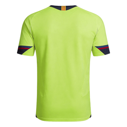 Men Retro Fan Version 05/06 Barcelona Away Soccer Jersey Short Sleeve Neon Green