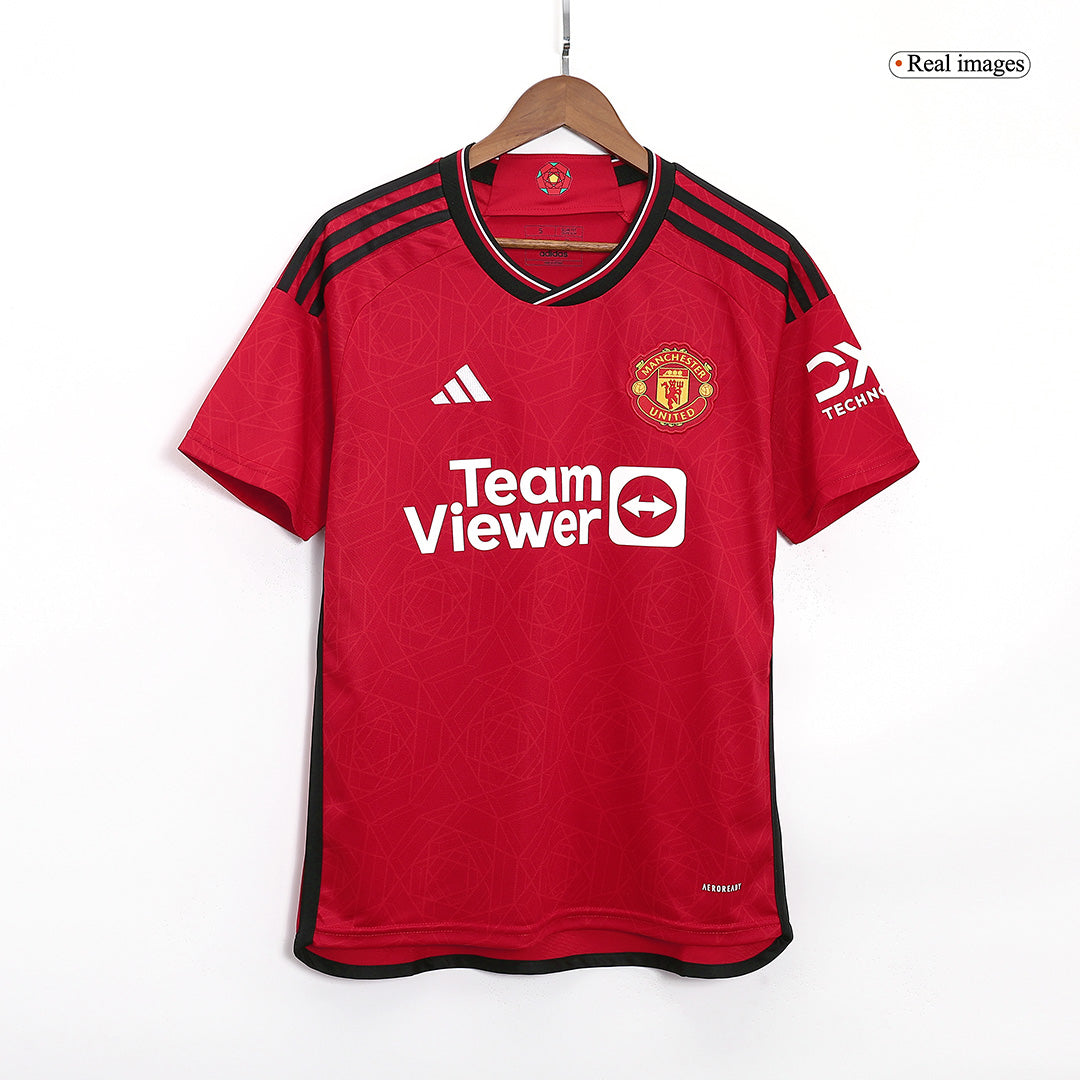 HØJLUND #11 Manchester United Home Soccer Jersey 2023/24 Red