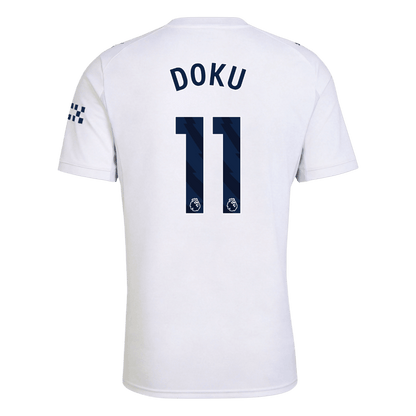 DOKU #11 Manchester City Third Football Jersey 2026/27 White