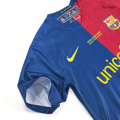 Retro A.INIESTA #8 2008/09 Barcelona Home Soccer Jersey - UCL Final