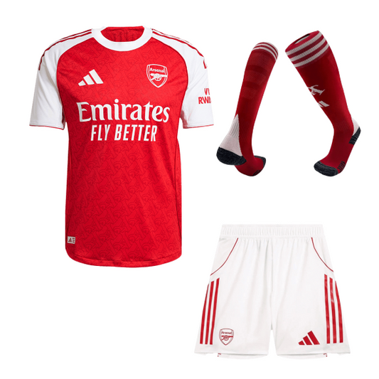 Authentic Arsenal Home Soccer Jersey Kit(Jersey+Shorts+Socks) 2025/26