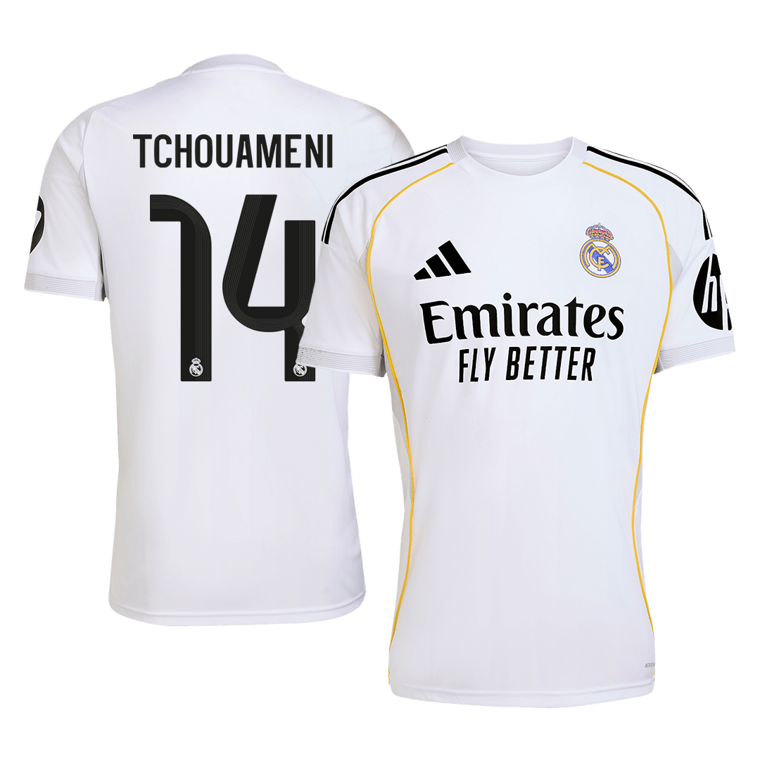 TCHOUAMENI #14 Real Madrid Home Soccer Jersey 2025/26 White