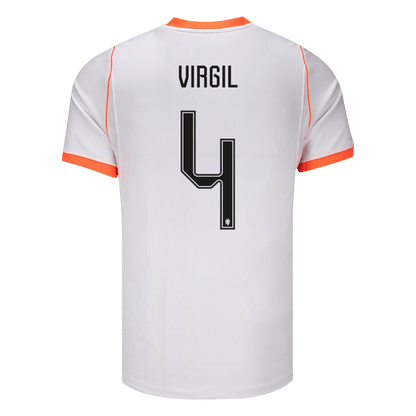 VIRGIL #4 Netherlands Away Soccer Jersey World Cup 2026 White