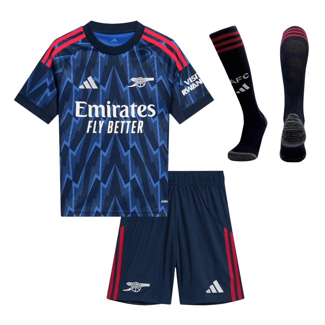 Kid's Arsenal Away Soccer Jersey Kit(Jersey+Shorts+Socks) 2025/26