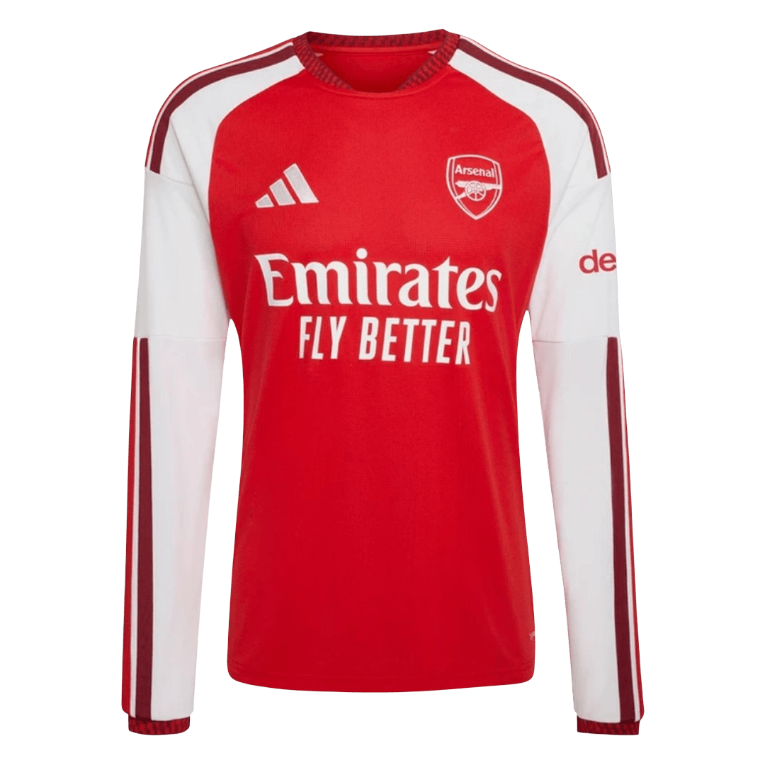 Arsenal Home Long Sleeve Soccer Jersey 2026/27 Red