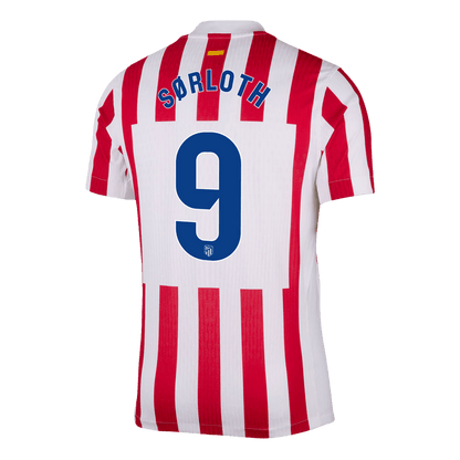 Player Version SØRLOTH #9 Atletico Madrid Home Soccer Jersey 2025/26