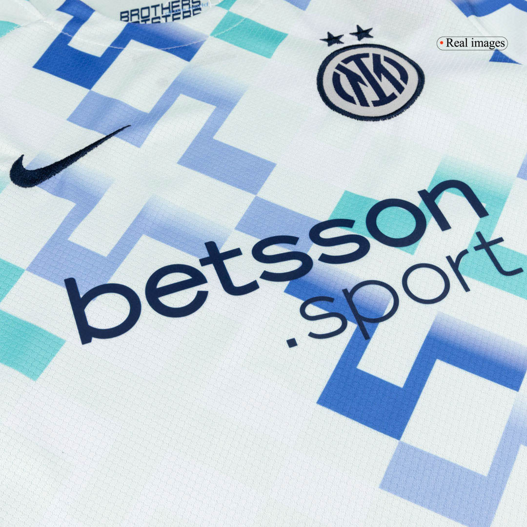 Kid's Inter Milan Away Soccer Jersey Kit(Jersey+Shorts) 2025/26 White