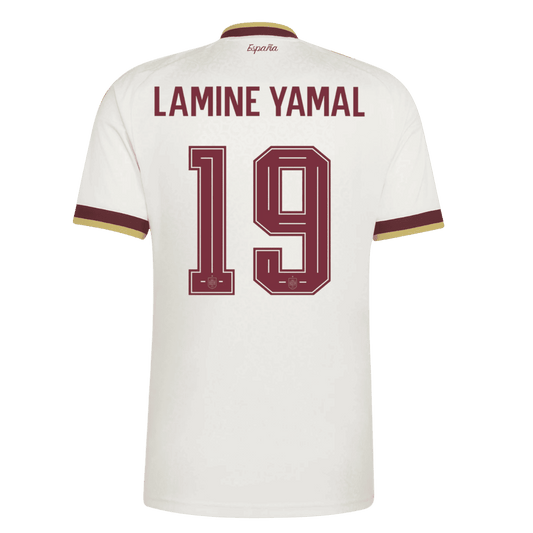 LAMINE YAMAL #19 Spain Away Soccer Jersey World Cup 2026 White