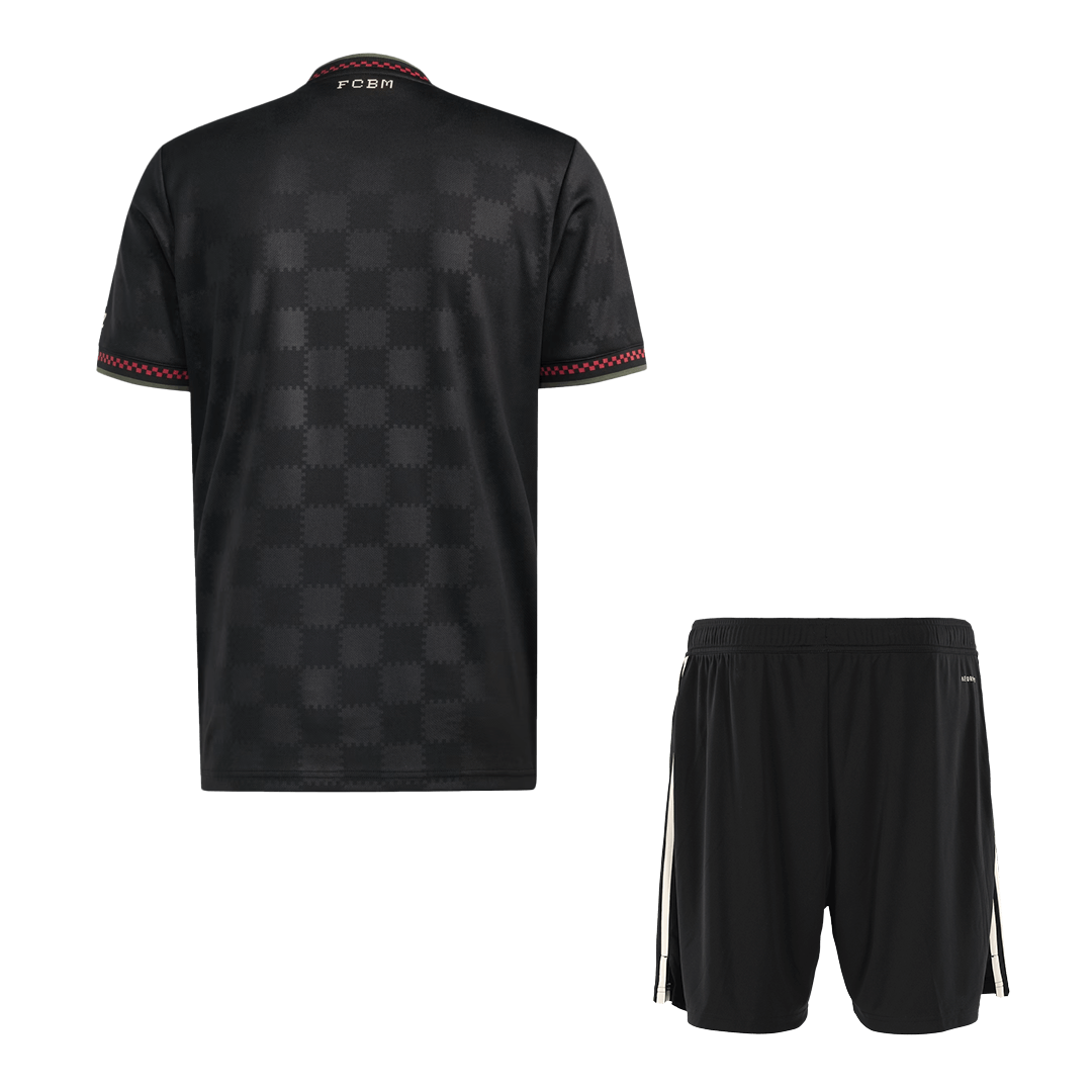 Bayern Munich Third Away Soccer Jersey Kit(Jersey+Shorts) 2025/26 Black