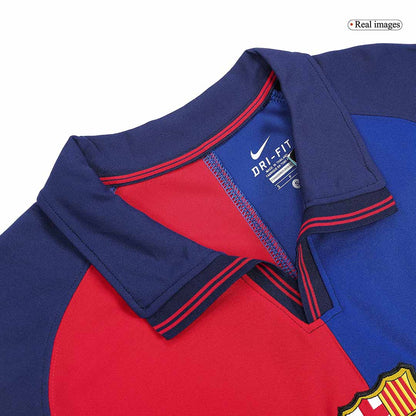 Retro KLUIVERT #9 1999/00 Barcelona Home Soccer Jersey - 100th Anniversary