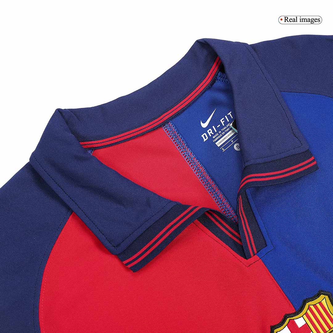 Retro RIVALDO #11 1999/00 Barcelona Home Soccer Jersey - 100th Anniversary