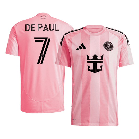 DE PAUL #7 Inter Miami Home Soccer Jersey 2025 Pink