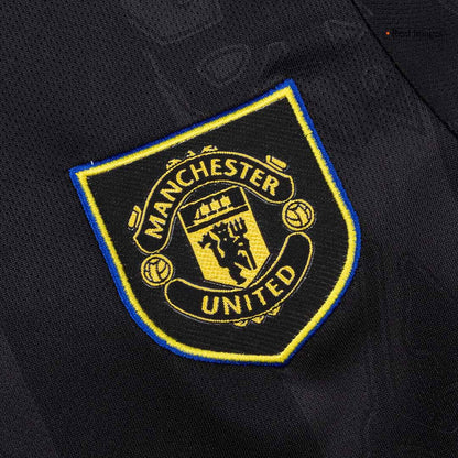 Kid's Manchester United Third Away Soccer Jersey Kit(Jersey+Shorts+Socks) 25/26 Black