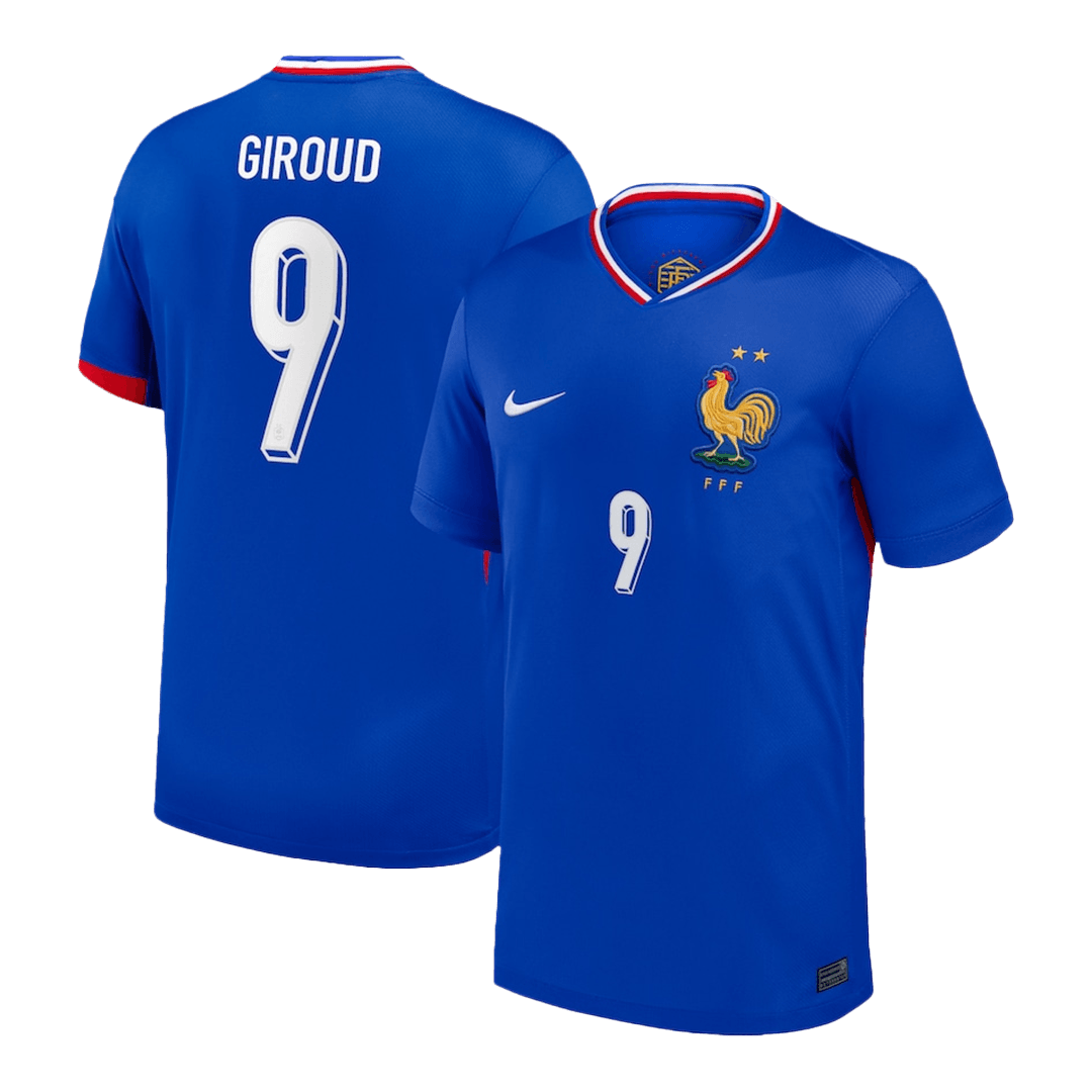 GIROUD #9 France Home Soccer Jersey Euro 2024