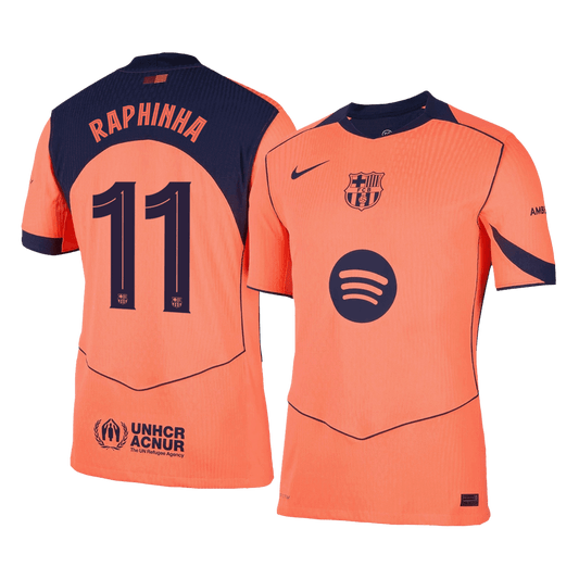 Authentic RAPHINHA #11 Barcelona Third Away Soccer Jersey 2025/26