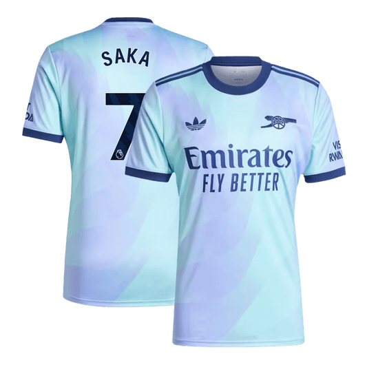 SAKA #7 Arsenal Third Away Football Shirt 2024/25 Football Kit UK