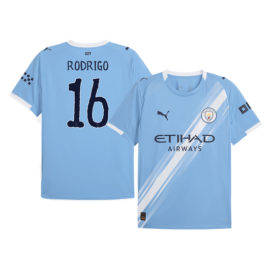 RODRIGO #16 Manchester City Home Soccer Jersey 2025/26 Blue - Club World Cup