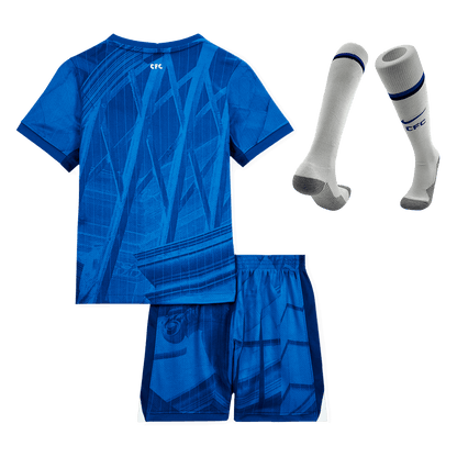 Kid's Chelsea Home Soccer Jersey Kit(Jersey+Shorts+Socks) 2025/26 Blue