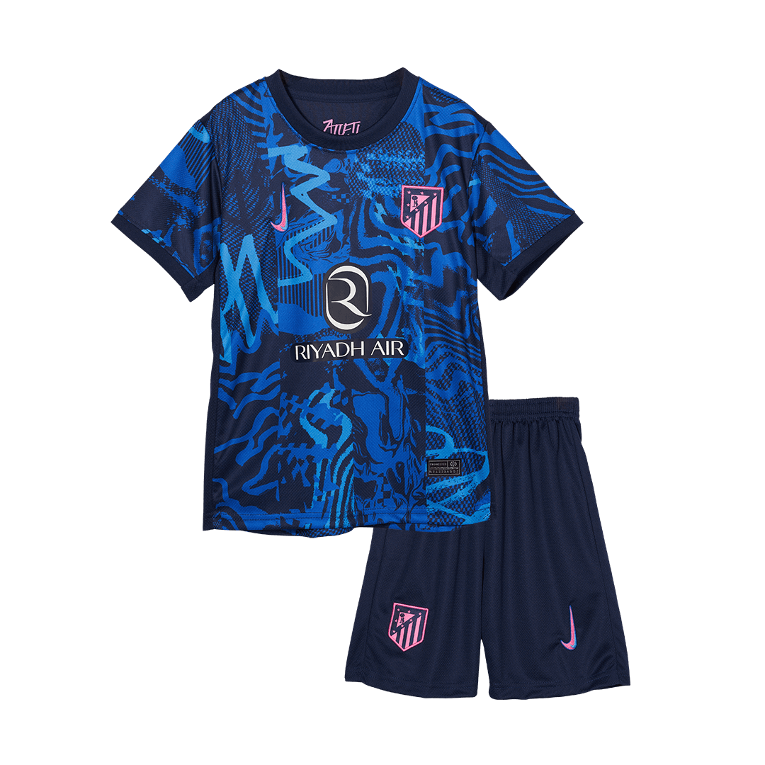 Kid's Atletico Madrid Third Away Soccer Jersey Kit(Jersey+Shorts) 2024/25