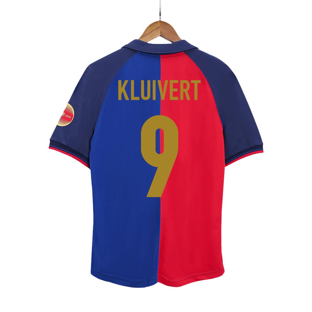 Retro KLUIVERT #9 1999/00 Barcelona Home Soccer Jersey - 100th Anniversary