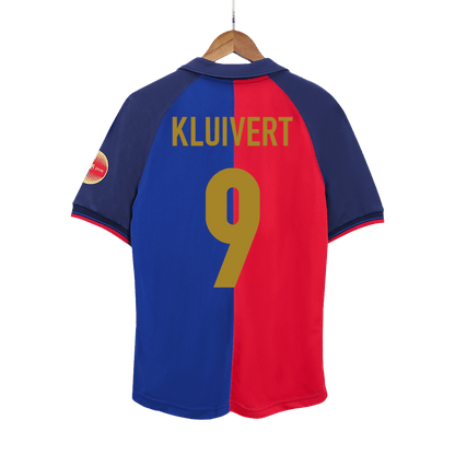 Retro KLUIVERT #9 1999/00 Barcelona Home Soccer Jersey - 100th Anniversary