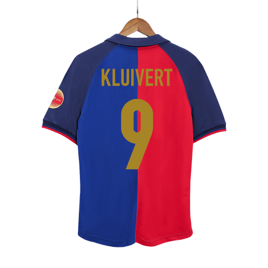 Retro KLUIVERT #9 1999/00 Barcelona Home Soccer Jersey - 100th Anniversary