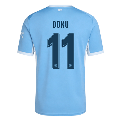 DOKU #11 Manchester City Home Soccer Jersey 26/27 Blue - UCL