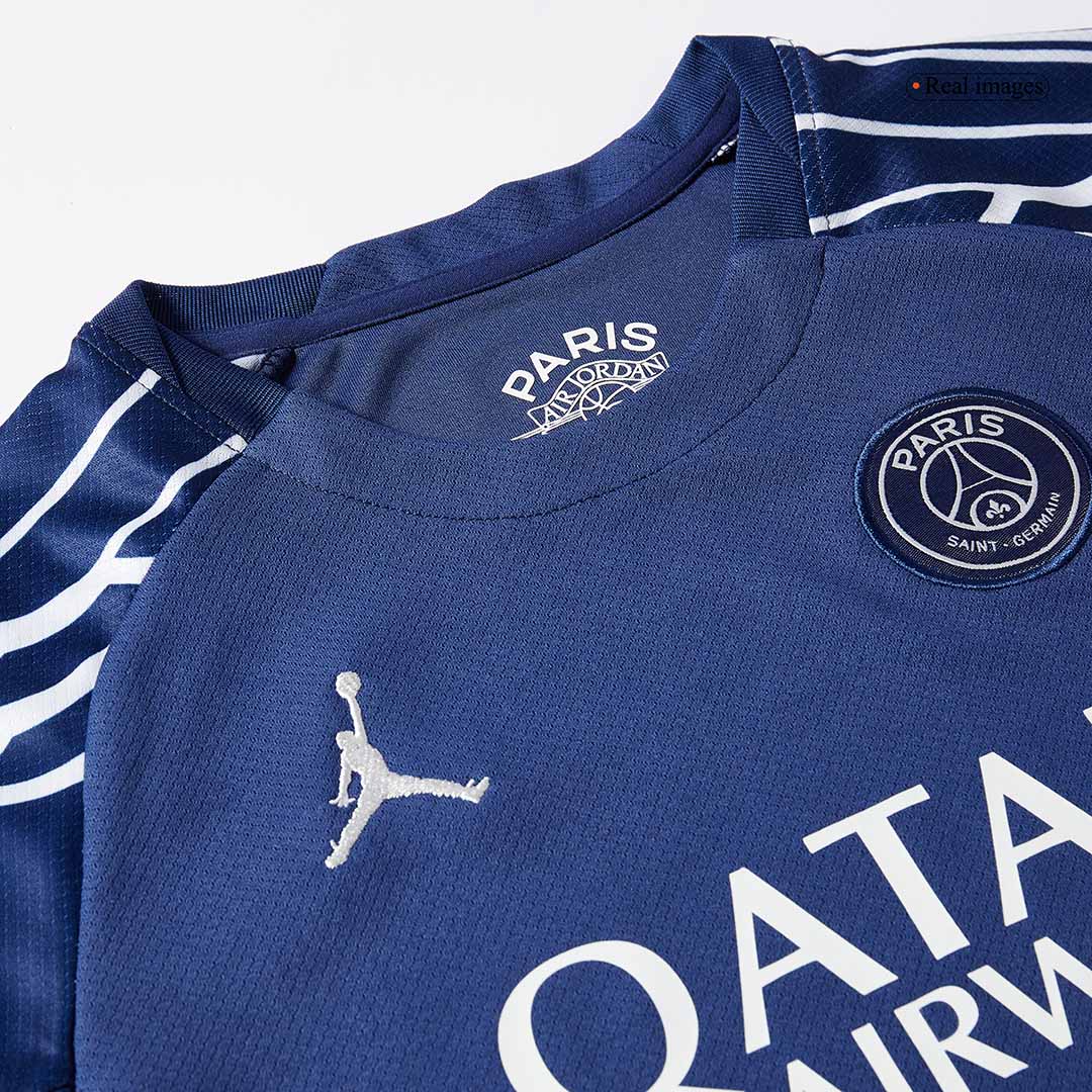 Kid's PSG Fourth Away Soccer Jersey Kit(Jersey+Shorts) 2024/25 Navy