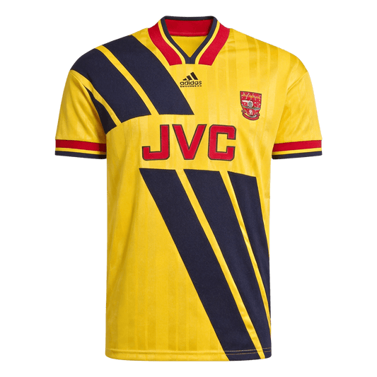 Men Retro Fan Version Arsenal Away Soccer Jersey 1993/94 Yellow