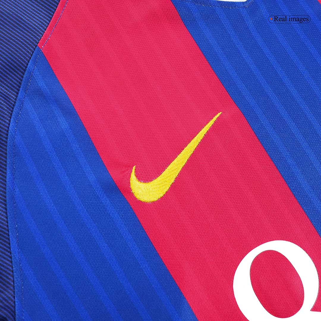 MESSI #10 Retro 2016/17 Barcelona Home Soccer Jersey Red&Blue