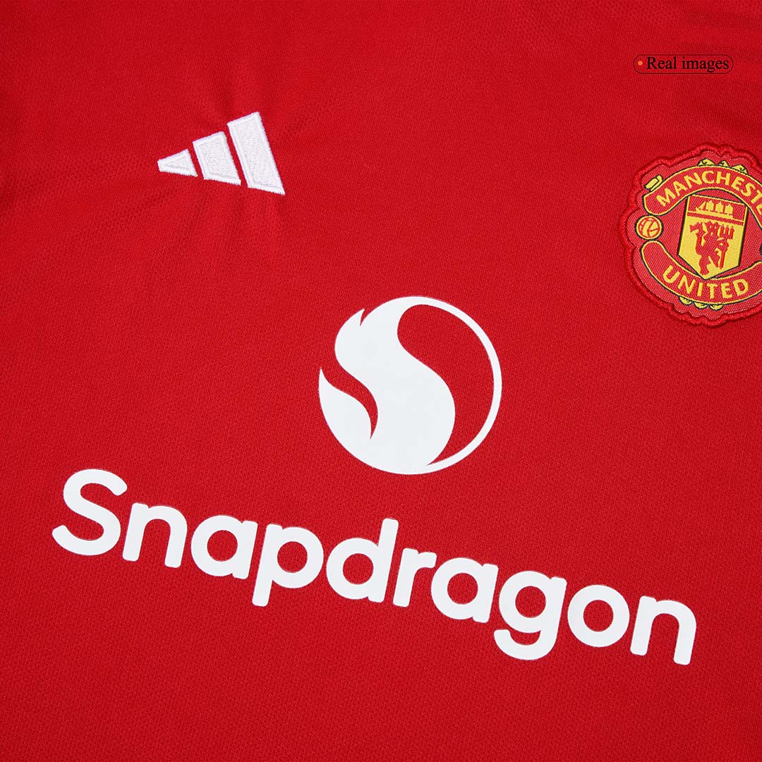 Kid's Manchester United Home Soccer Jersey Kit(Jersey+Shorts) 2025/26 Red