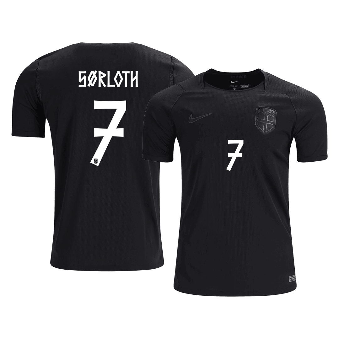 SØRLOTH #7 Norway Away Soccer Jersey World Cup 2026 Black