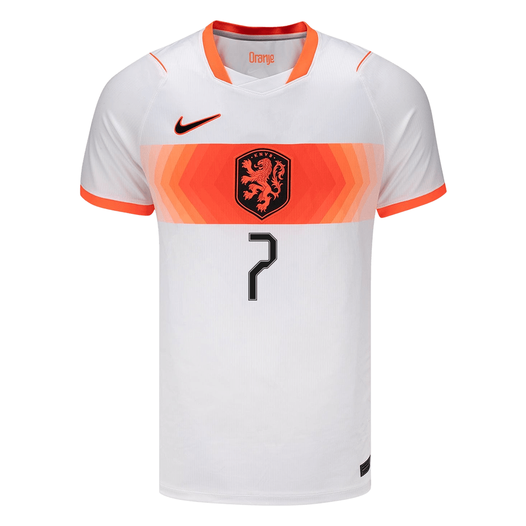 XAVI #7 Netherlands Away Soccer Jersey World Cup 2026 White