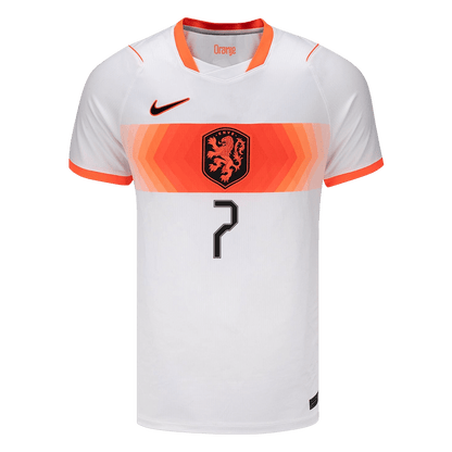 XAVI #7 Netherlands Away Soccer Jersey World Cup 2026 White