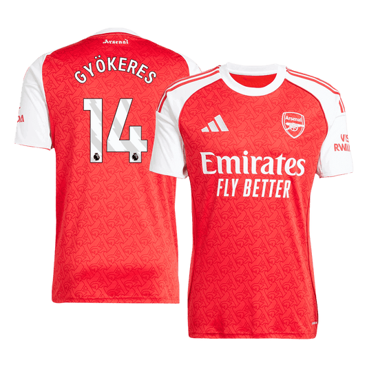 GYÖKERES #14 Arsenal Home Soccer Jersey 2025/26 Red